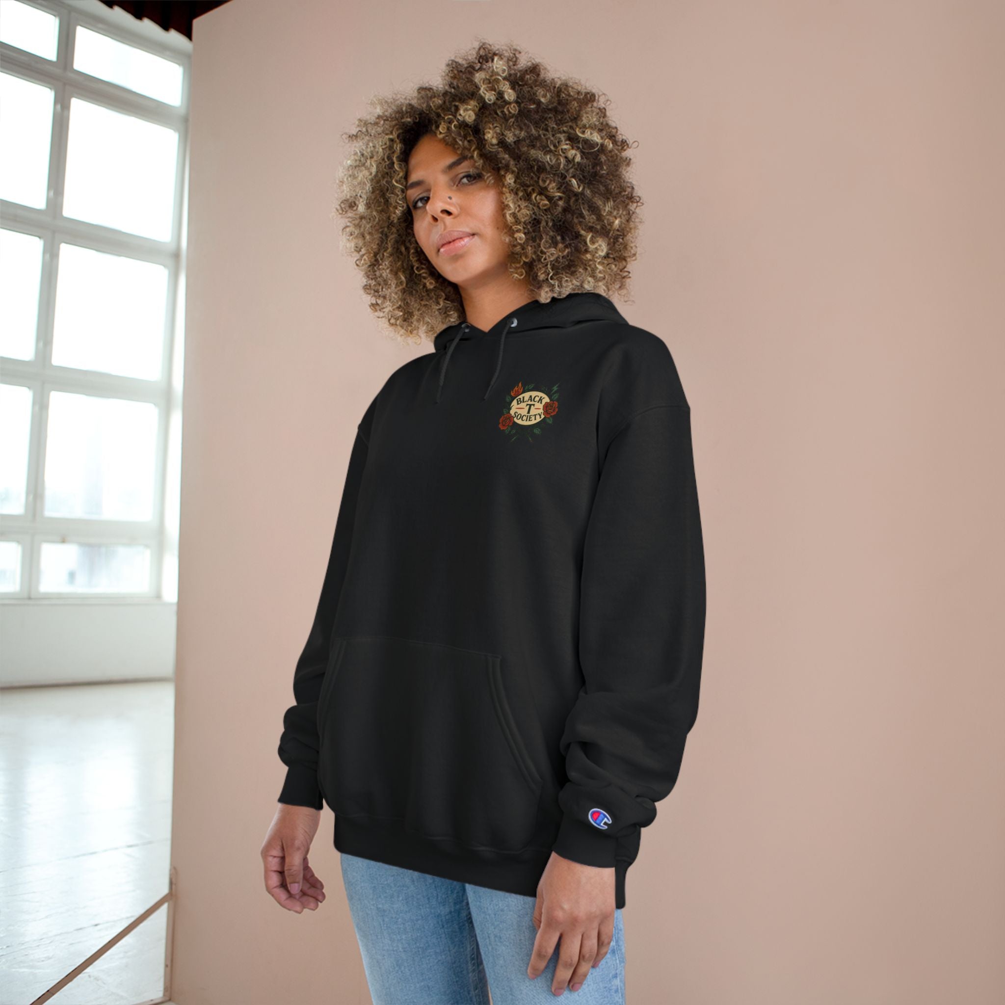 Don’t Pet The Wolf - Attitude Series by Black T Society Champion Hoodie