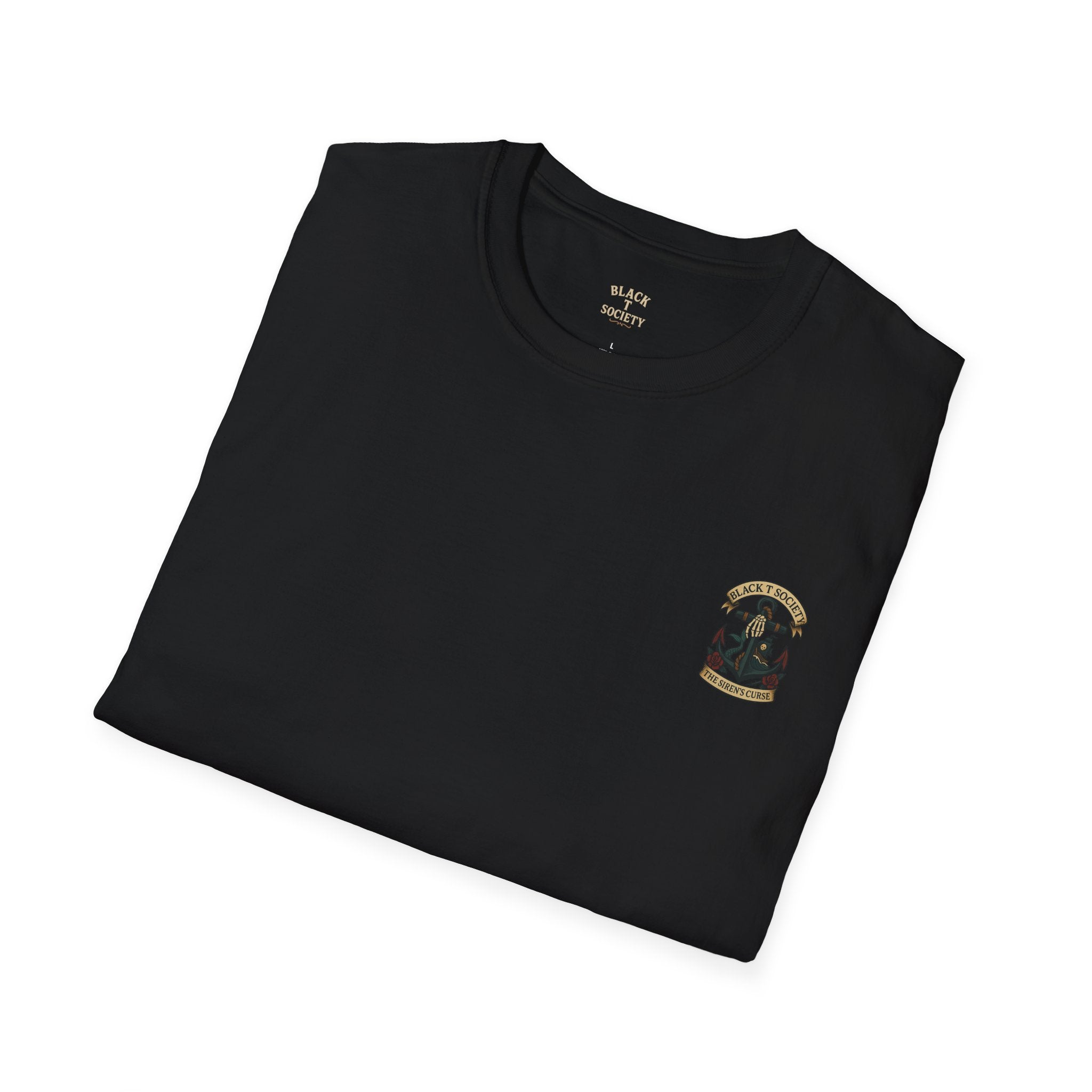 Drown in Desire - Sirens Curse Series by Black T Society Unisex Softstyle T-Shirt 100% Cotton Nautical, Mermaid, Men’s