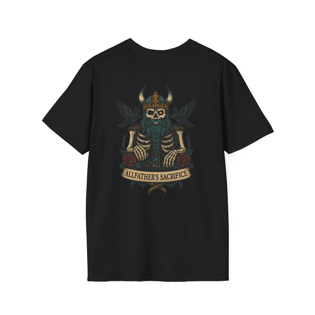 Allfather’s Sacrifice - Doom of the Gods Series by Black T Society Unisex Graphic T-Shirt, Viking, Odin, Norse Mythology, Allfather's Sacrifice Tee, Casual Wear, Gift for Dads, Halloween Costume, Everyday Style