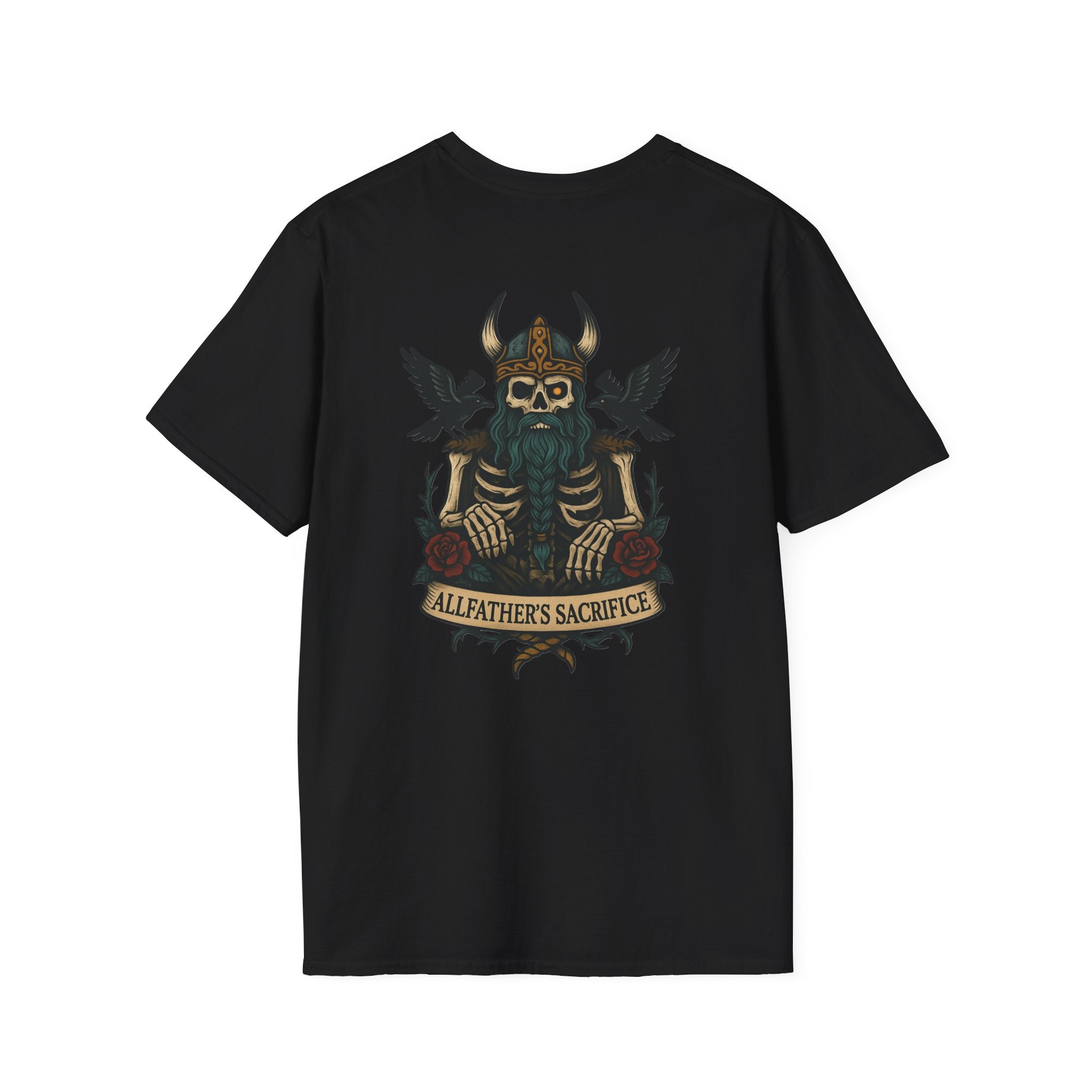 Allfather’s Sacrifice - Doom of the Gods Series by Black T Society Unisex Graphic T-Shirt, Viking, Odin, Norse Mythology, Allfather's Sacrifice Tee, Casual Wear, Gift for Dads, Halloween Costume, Everyday Style