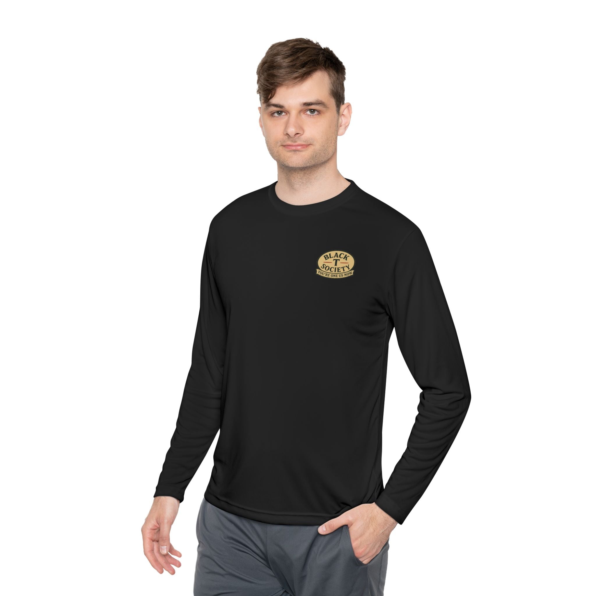 You’re One Of Us Now Black T Society Casual Long Sleeve Tee, Unisex Graphic Tee, Everyday Wear, Perfect for Layering, Gift for Him/Her, Relaxed Fit Tee