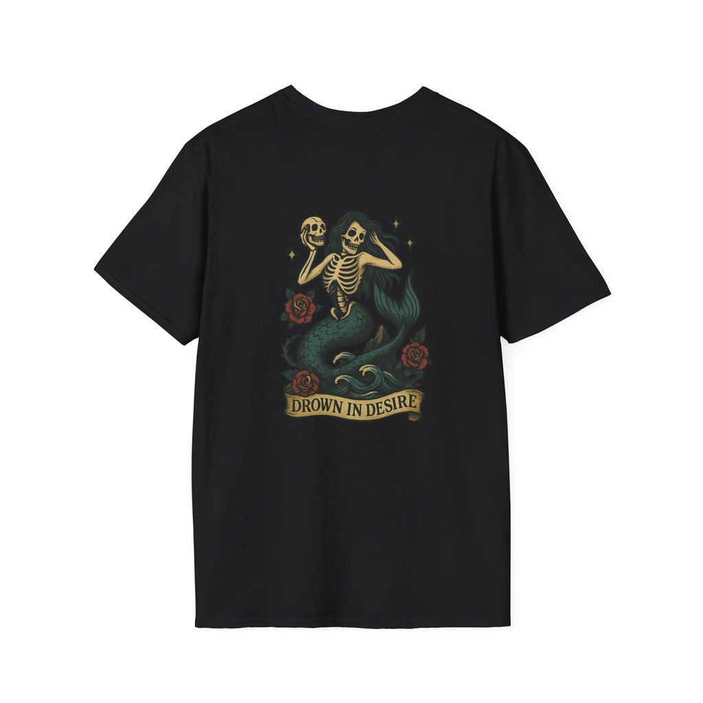 Drown in Desire - Sirens Curse Series by Black T Society Unisex Softstyle T-Shirt 100% Cotton Nautical, Mermaid, Men’s