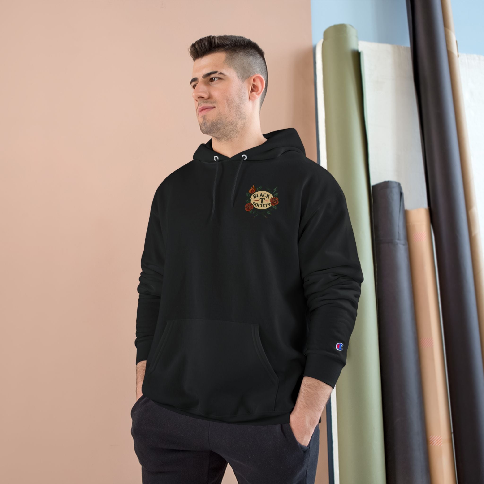 Don’t Pet The Wolf - Attitude Series by Black T Society Champion Hoodie